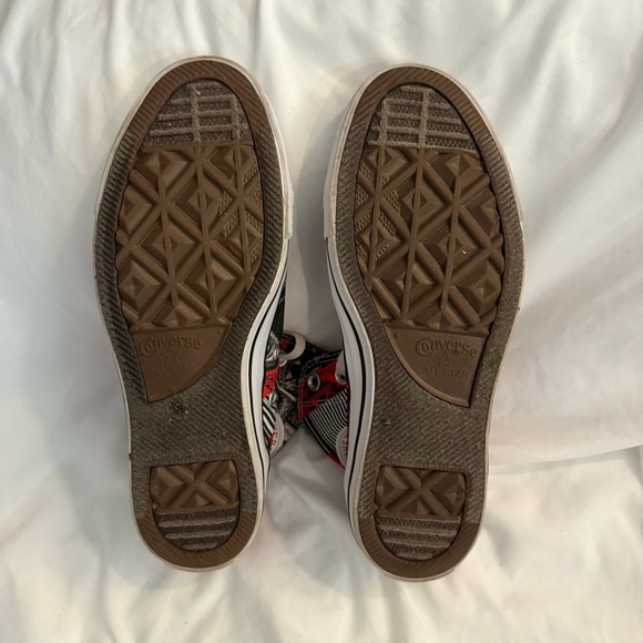 EUC Converse Chuck Taylor All Star Hi Vision Red Black Sneakers 158548F - Picture 5 of 6